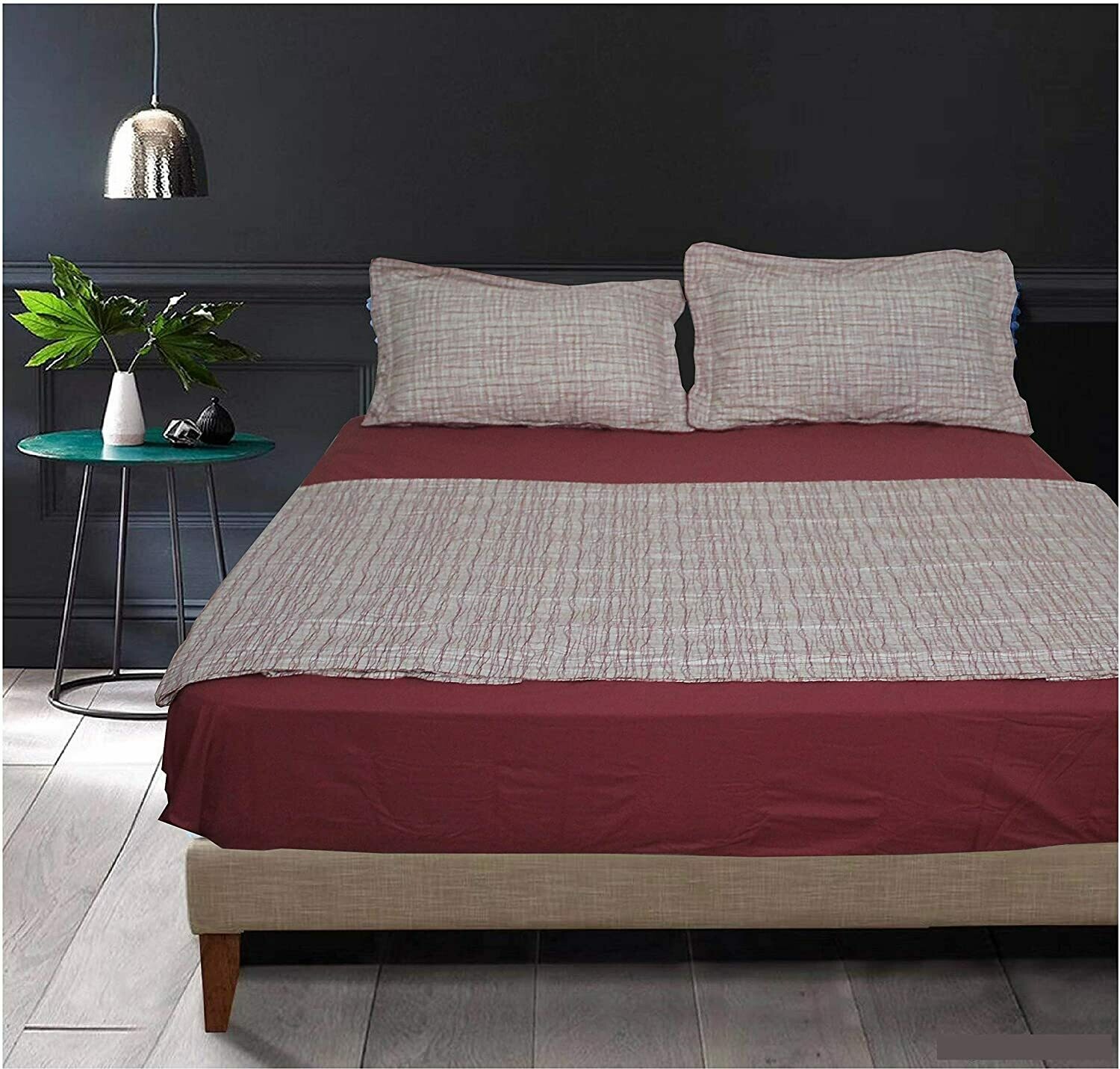 Sheet Set, 4Pcs Set- TC 220,Queen,Red Plaid