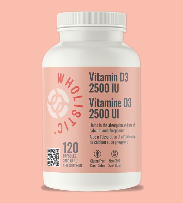 Vitamin D3 2500IU 120caps (Wholistic)