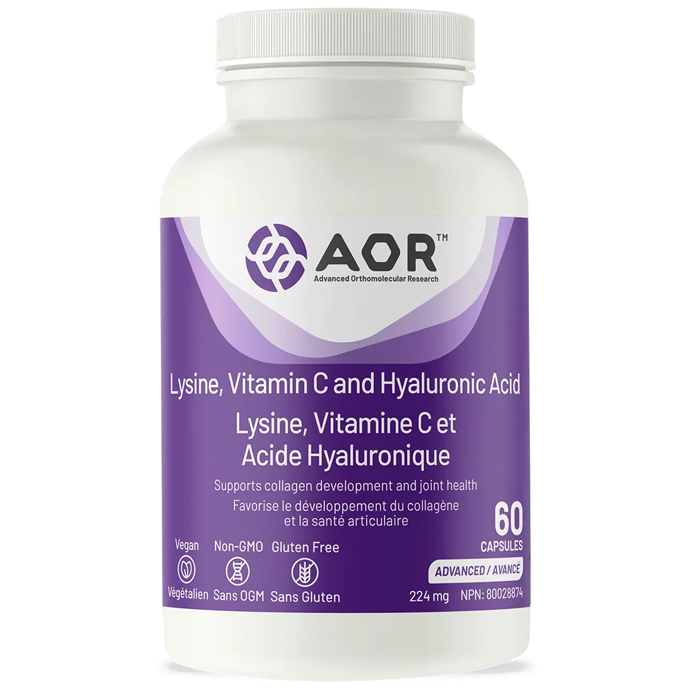 Lysine, Vitamin C and Hyaluronic Acid
60caps