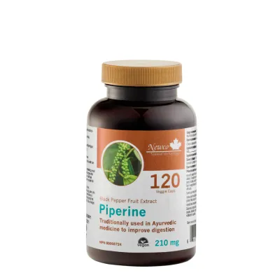 Piperine - Enhances Absorption of Sulforaphane, Curcumin, etc 120 Veggie Caps
