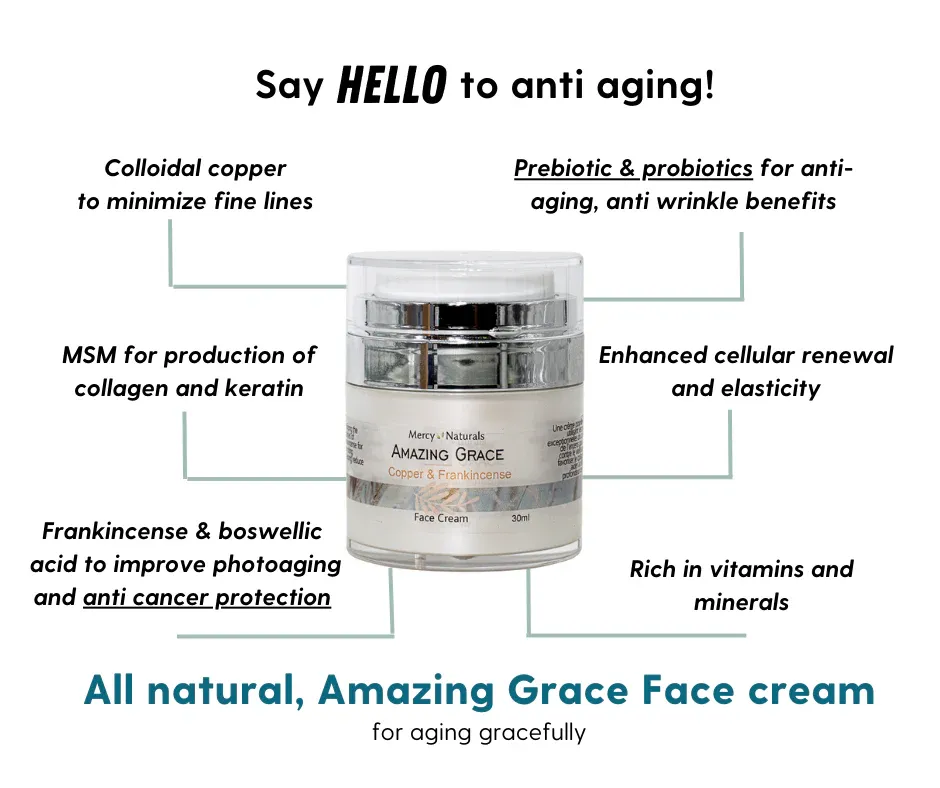 All Natural Amazing Grace Copper and Frankincense Face Cream