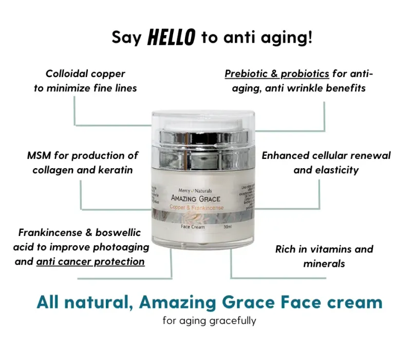 All Natural Amazing Grace Copper and Frankincense Face Cream