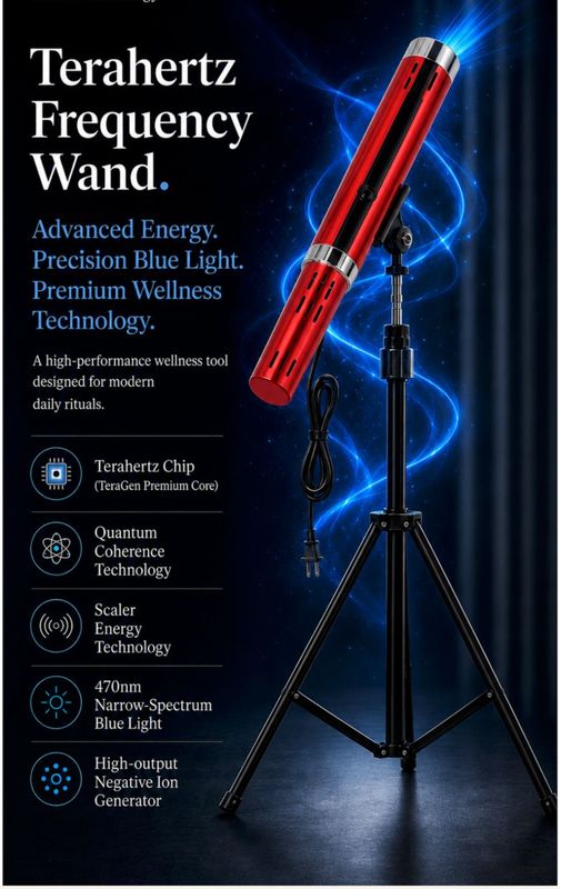 Terahertz Frequency Wand – Blue & Red Light Wellness Technology