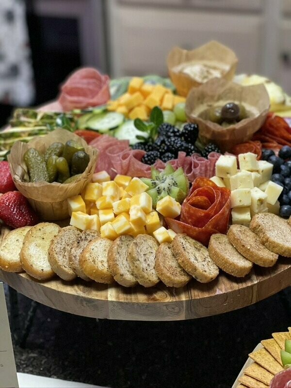 THE Luxe Charcuterie Platter with Wood Board