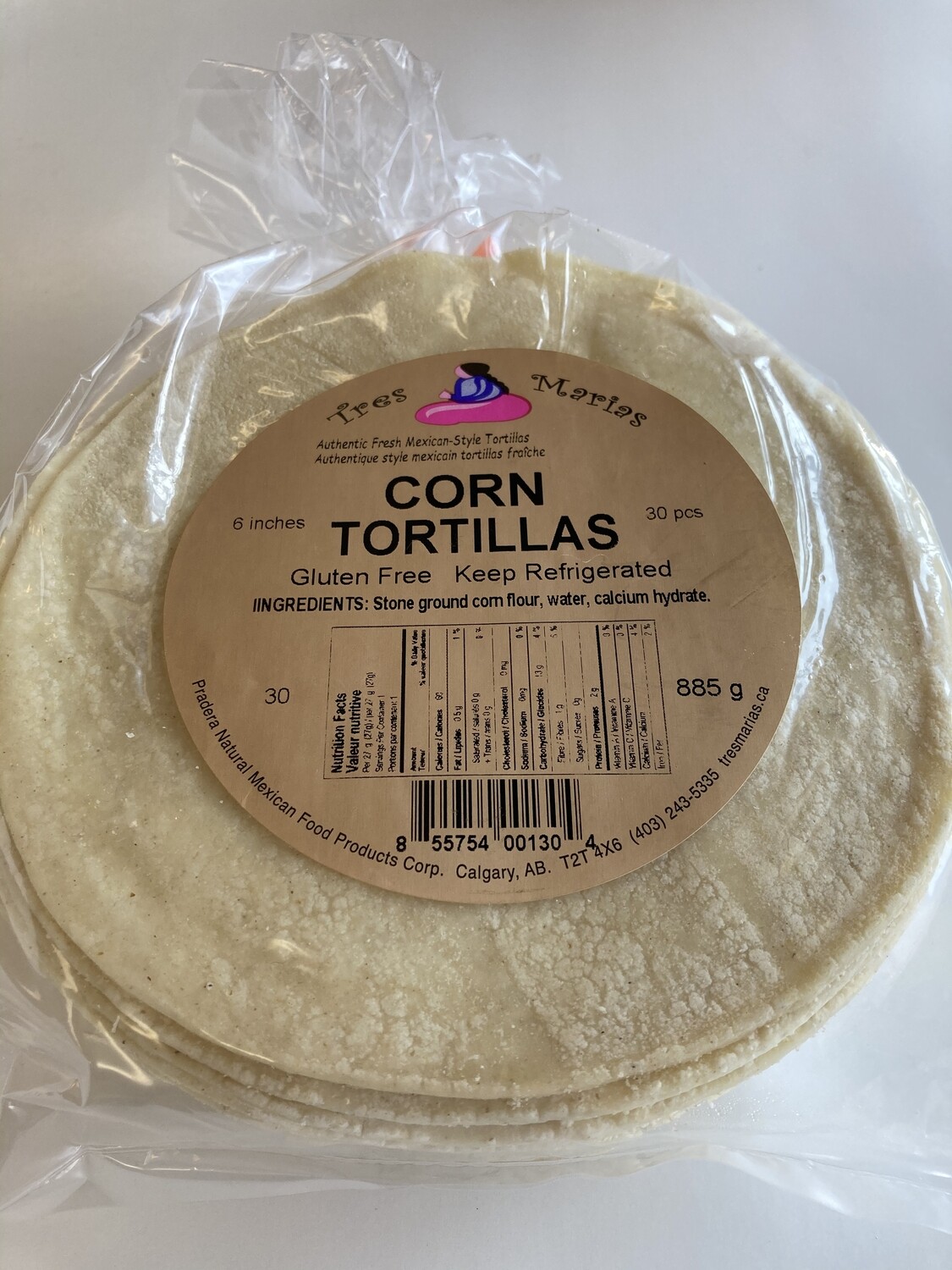 Corn Tortillas 6" 30 pcs