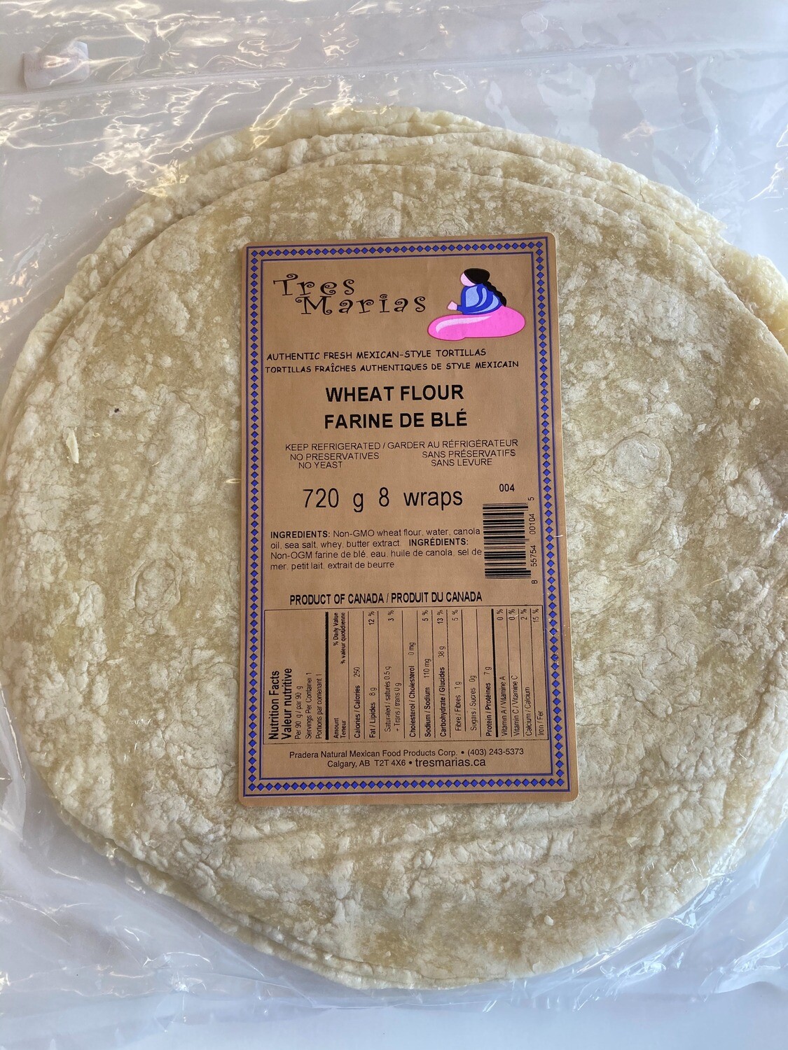 Tres MariasWheat flour wraps 11&quot;