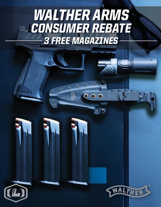 Walther Arms - 3 Free Magazines Promotion -02/01/2025 - 04/30/2025