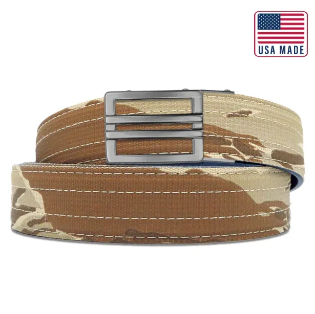 KORE ESSENTIALS LIMITED RUN FROG SKIN / DESERT TIGER STRIPE RUN DESERT TIGER STRIPE TACTICAL NYLON GUN BELT 1.5&quot;