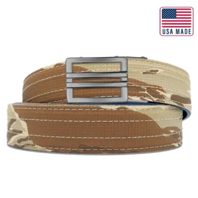 KORE ESSENTIALS LIMITED RUN FROG SKIN / DESERT TIGER STRIPE RUN DESERT TIGER STRIPE TACTICAL NYLON GUN BELT 1.5&quot;