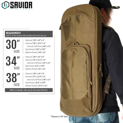 SAVIOR EQUIPMENT Specialist Covert Single Rifle Case - 30"/34"/38"