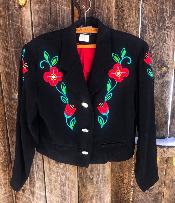 Vintage Flowers Cropped Jacket