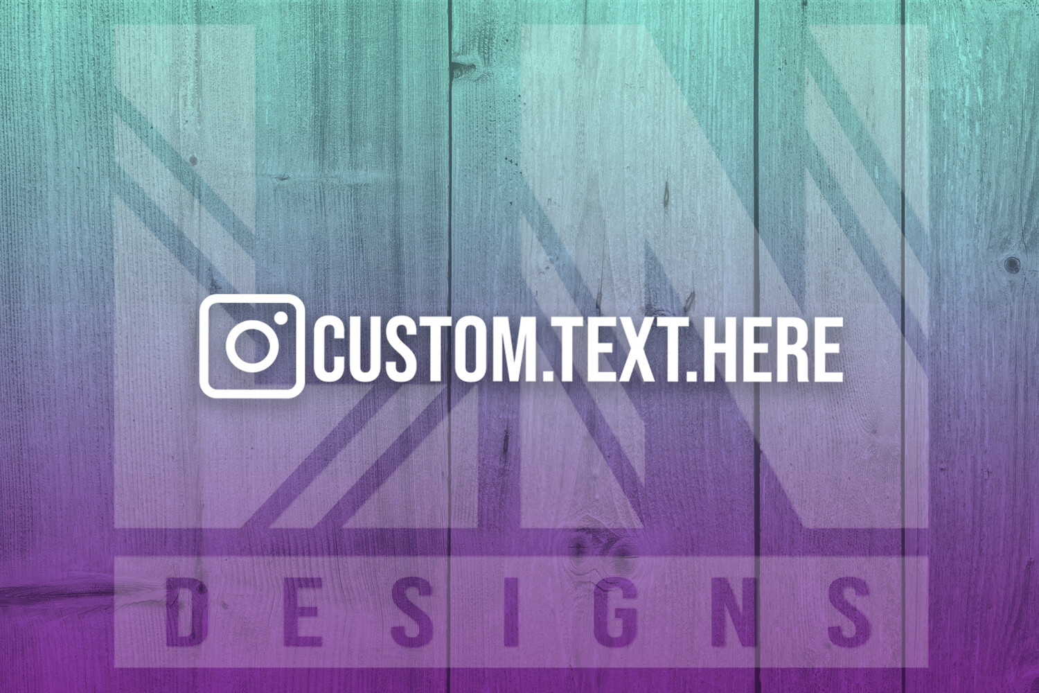 Custom Instagram Handle Decal
