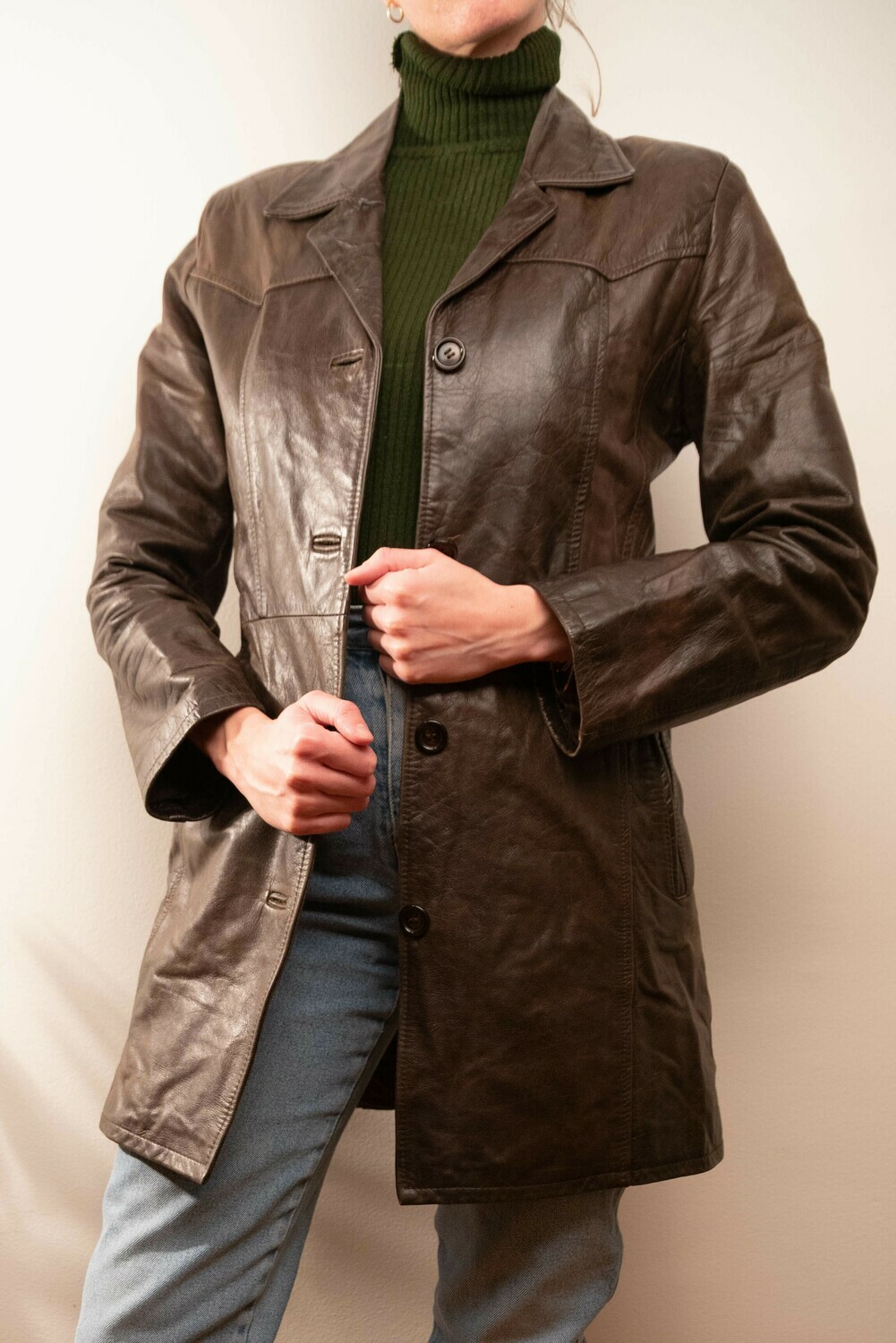 Italian leather coat