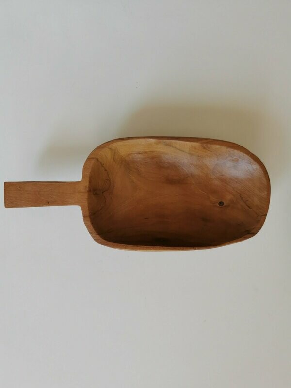 Holz Löffel Groß mit Griff Oval Natur