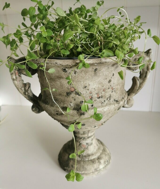 Keramik Pokal Rustic Moosoptik Grün