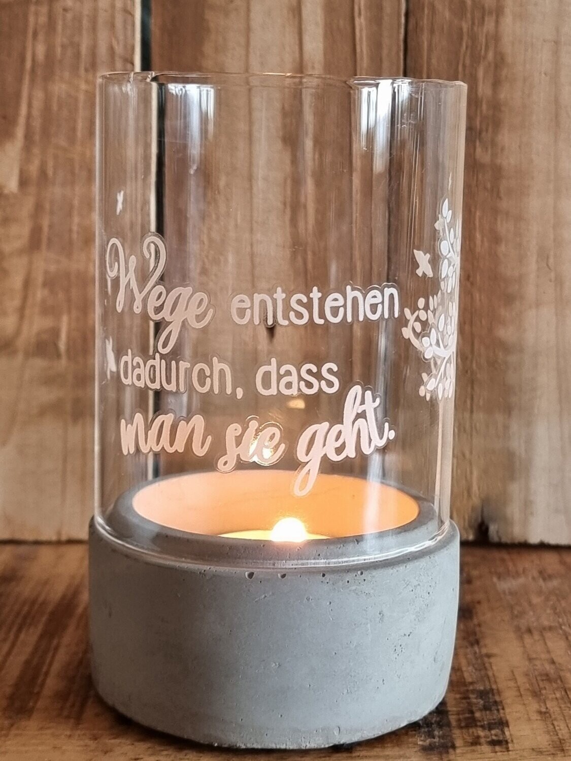 Zement Windlicht Wege