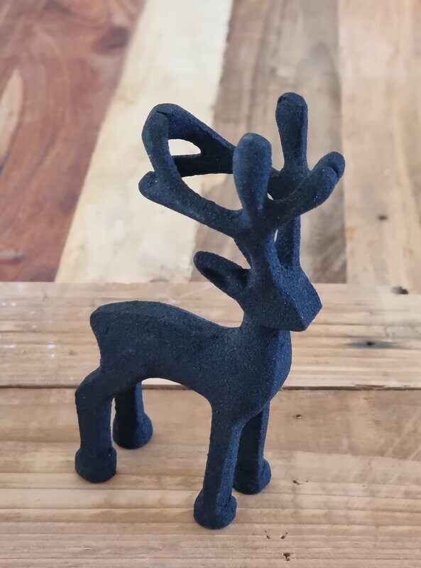 Deko-Figur Hirsch schwarz