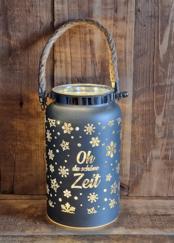 Glas LED Leuchter "Oh du schöne Zeit"