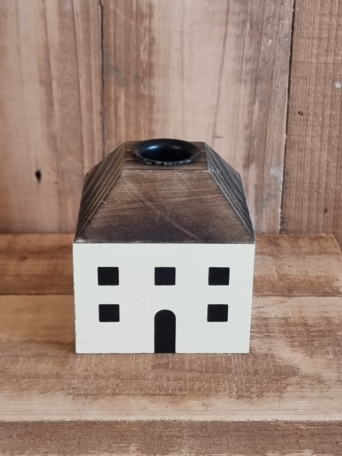 Holz Haus Stabkerzenhalter