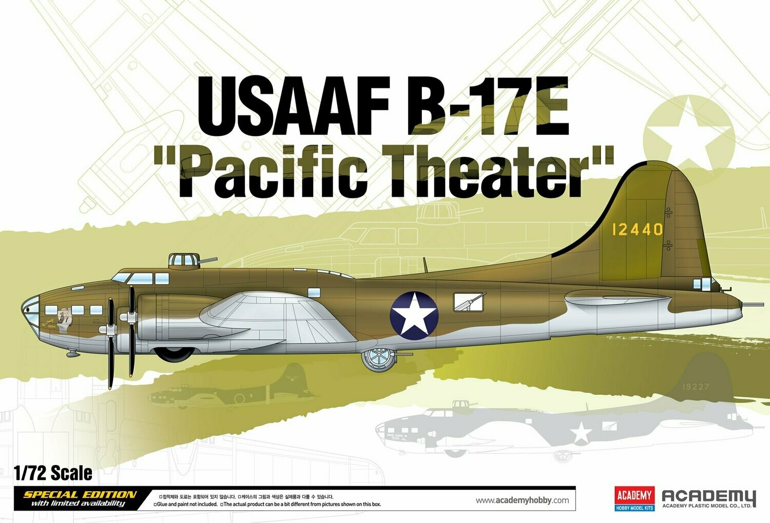 Academy 12533 1/72 B-17E USAAF "PACIFIC THEATER"