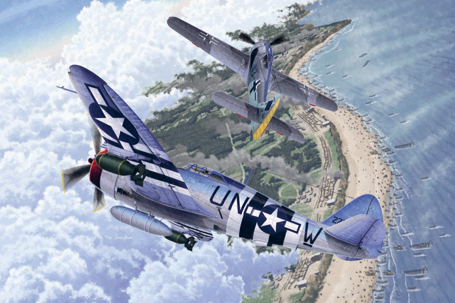 Academy 12513 1/72 P-47D & FW190A-8 Anniv. 70 Normandy *