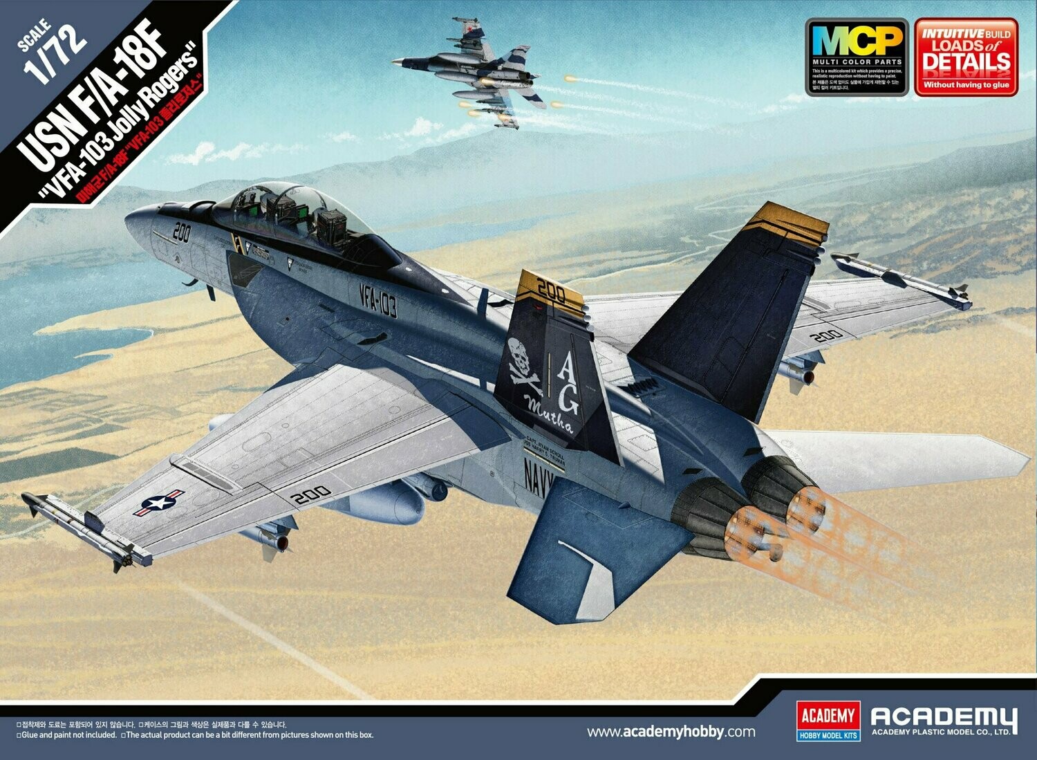 Academy 12535 1/72 F/A-18F USN "VF-103 JOLLY ROGERS"  MCP