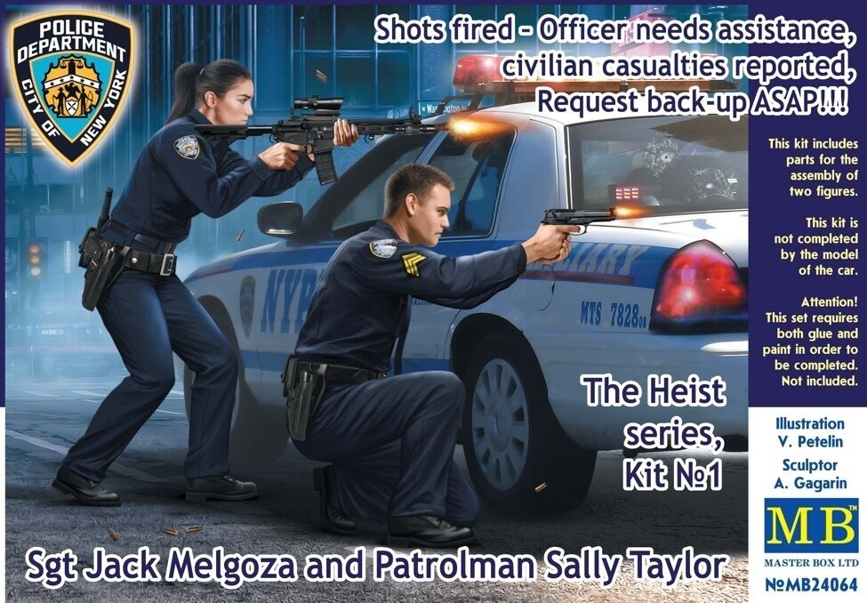 MASTER BOX MB24064 1/24 Heist Series Sgt Melgoza & Patrolman Sally Taylo
