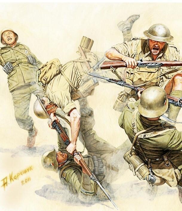 MASTER BOX MB3592 1/35 Hand-to-hand fight Nothern Africa WW II era
