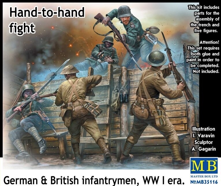 MASTER BOX MB35116 1/35 Hand-to-hand fight German & British infantry WWI