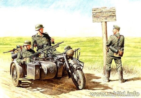 MASTER BOX MB3539 1/35 German Motorcyclists 1940-43