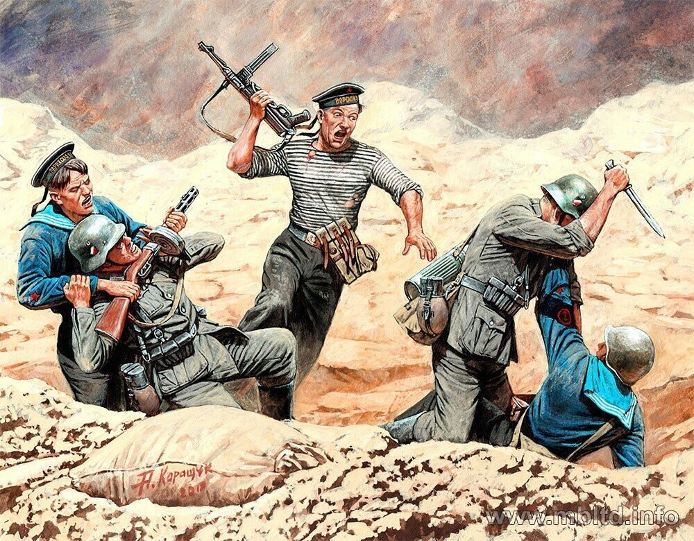 MASTER BOX MB35152 1/35 Soviet Marines/German Inf. Eastern Front Kit #2