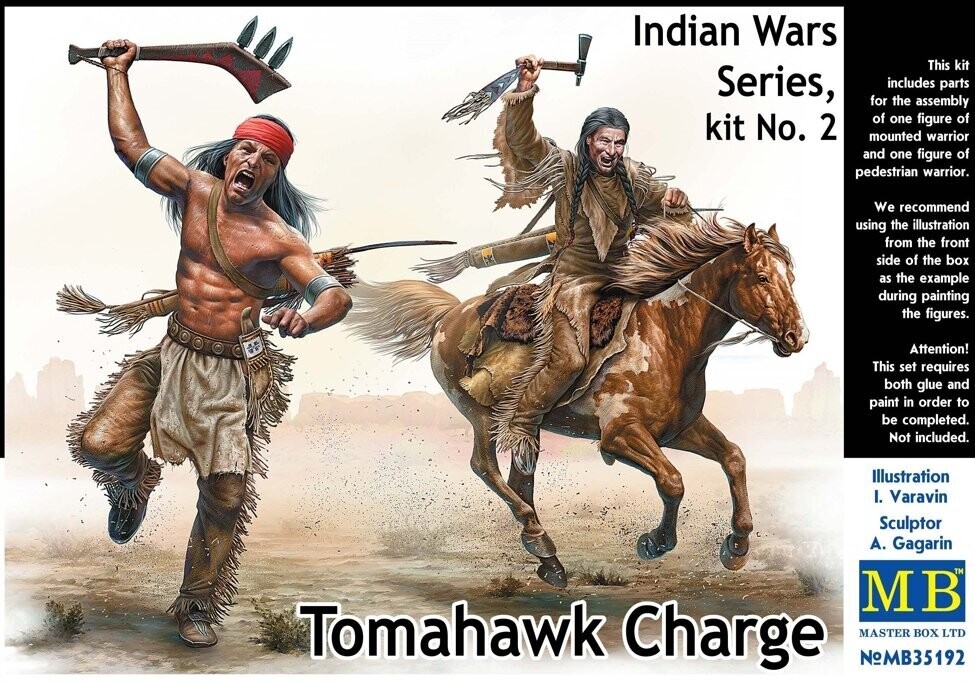 MASTER BOX MB35192 1/35 Indian War Series, kit no. 2, Tomahawk charge