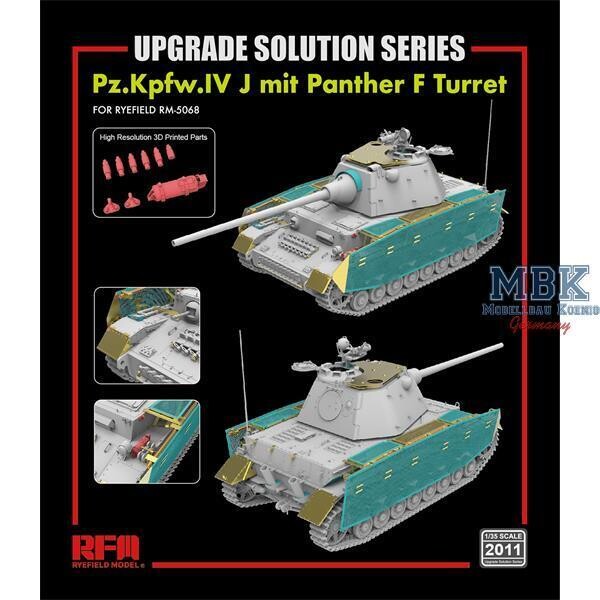 Rye Field Models RM2011 1/35 Pz.Kpfwg.IV J mit Panther F Turret - Upgrade Solution
