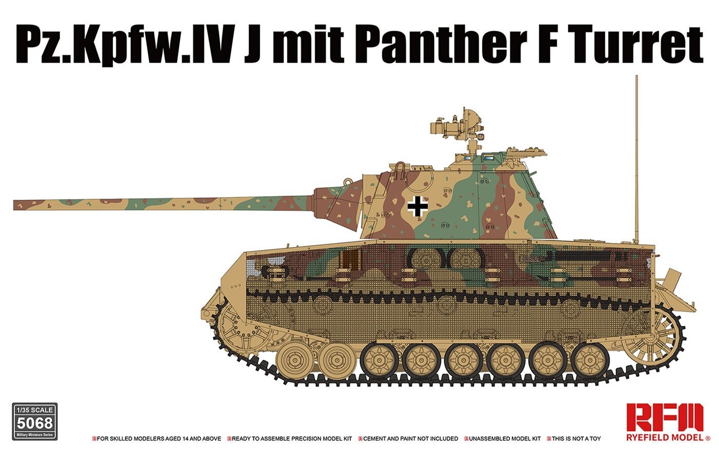 Rye Field Models RM5068 1/35 Pz.Kpfwg.IV J mit Panther F Turret - ANGEBOT !!!