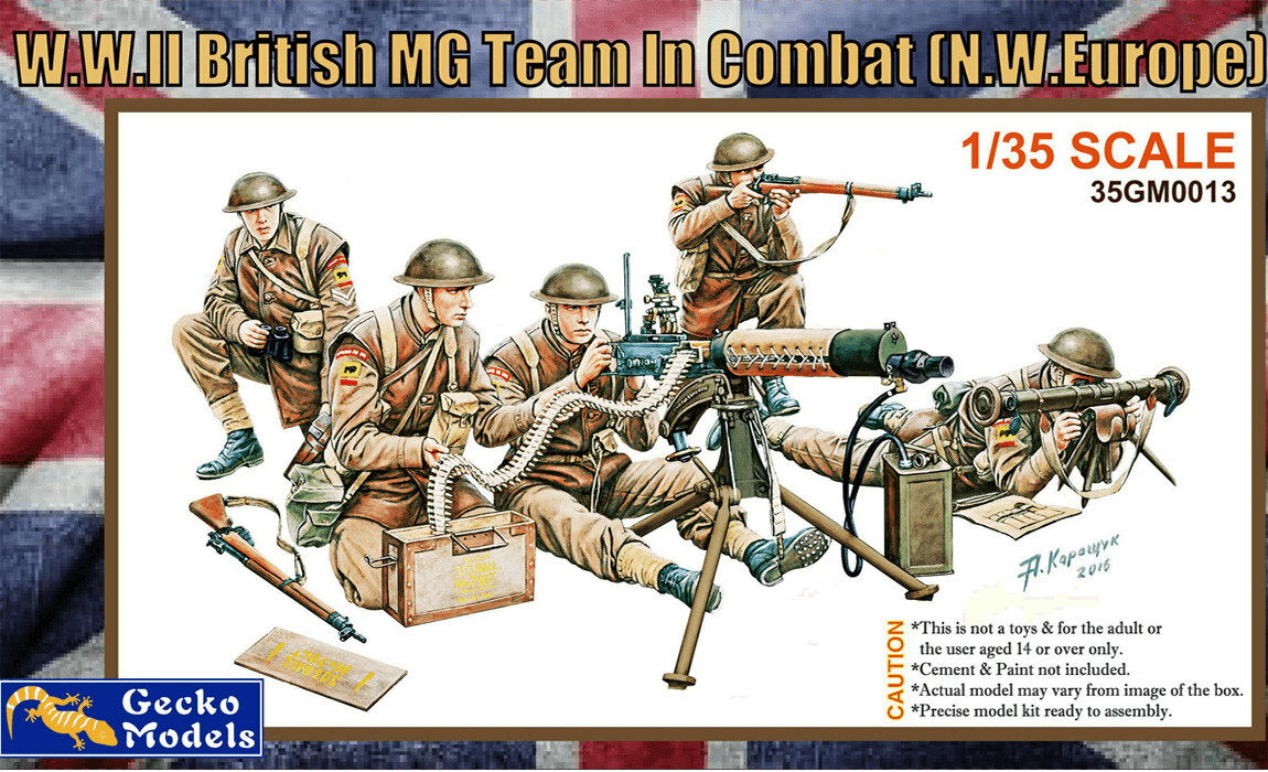 Gecko Models 35GM0013 1/35 WWII Brit. MG Team in Combat