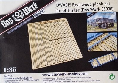 Das Werk DAWA019 1/35 Real Wood Planking set für 5t Hänger