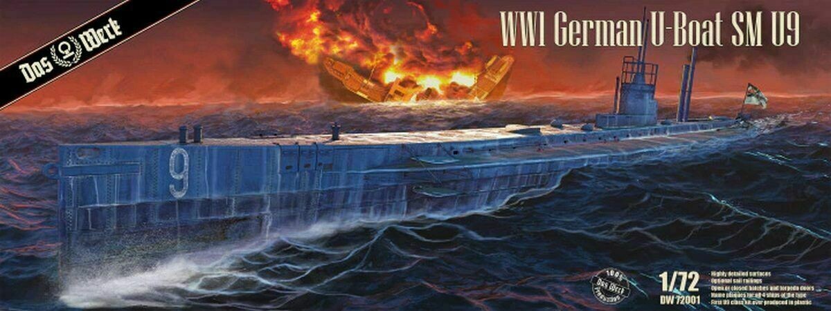 Das Werk DAW72001 1/72 S.M. U-Boot 9 - WWI Germ. Submarine