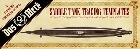 Das Werk DAWA025 1/72 Saddle Tank Tracing Templates for U-9