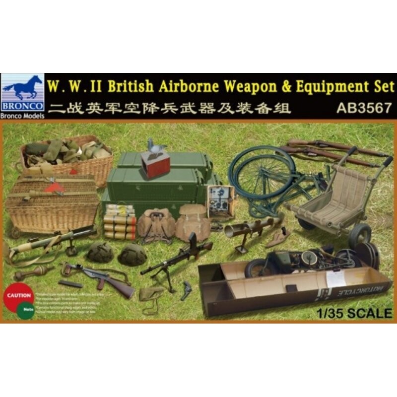 BRONCO AB3567 1/35 WW II British Airborne Weapon & Equipment Set