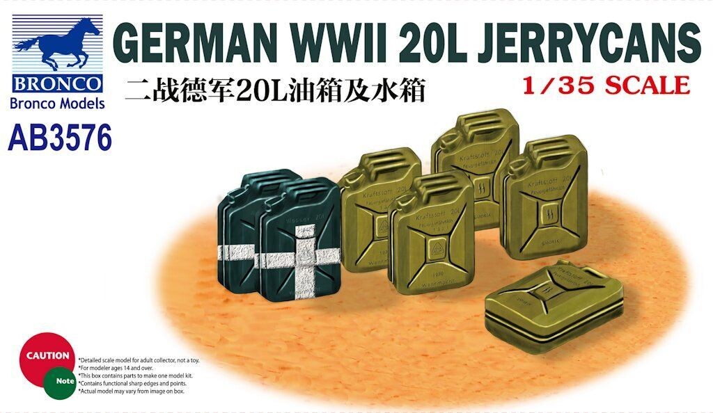 BRONCO AB3576 1/35 German WW.II 20L Jerrycans