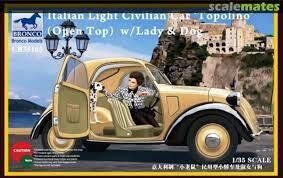 BRONCO CB35165 1/35 Civilian Car (open Top) w/Lady & Dog