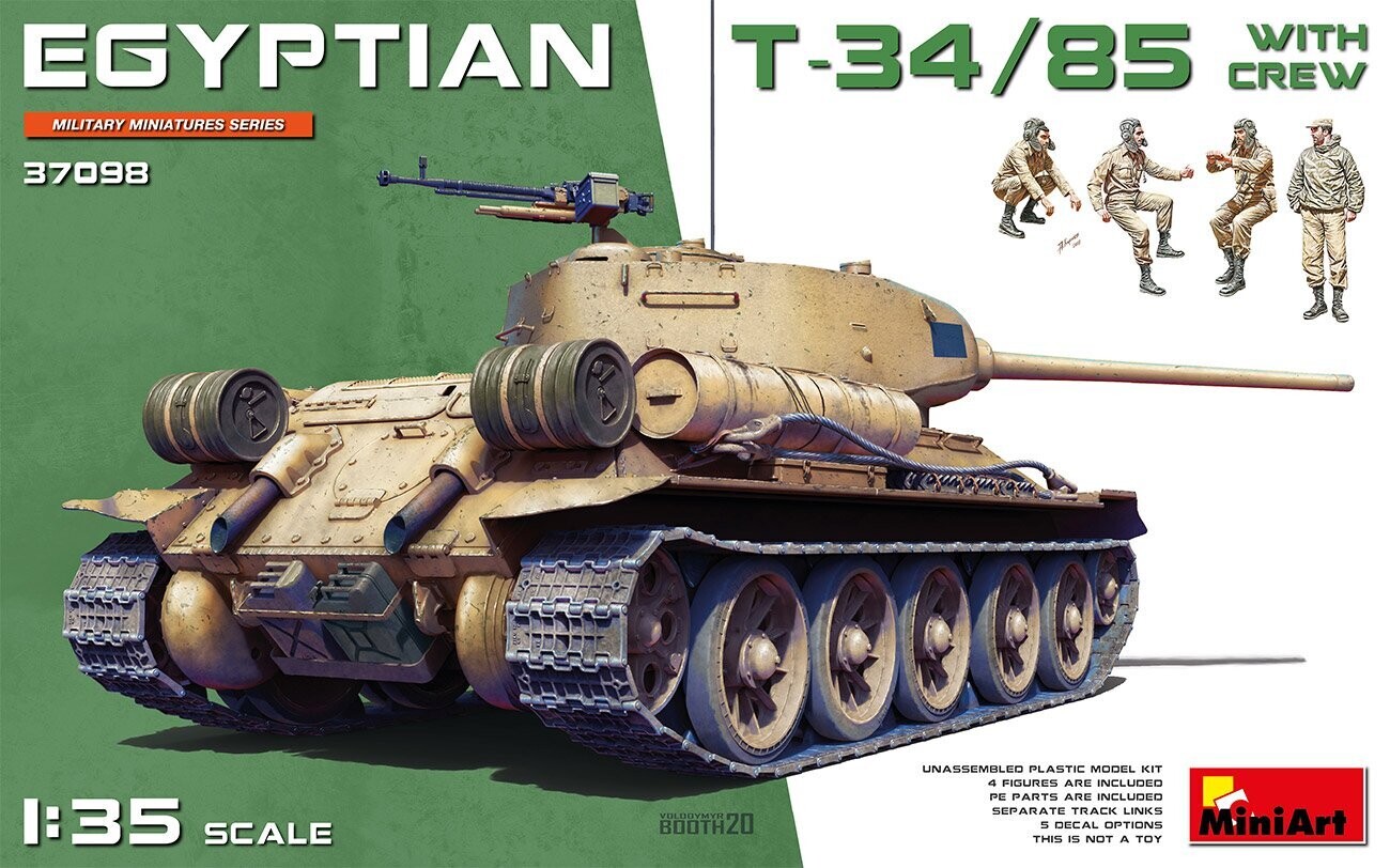 Miniart MA37098 1/35 Egyptian T-34 / 85 w/ Crew