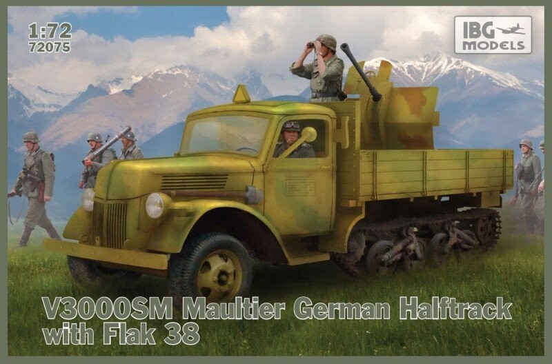 IBG IBG72075 1/72 V3000S/SSM Maultier with Flak 38 AA Gun