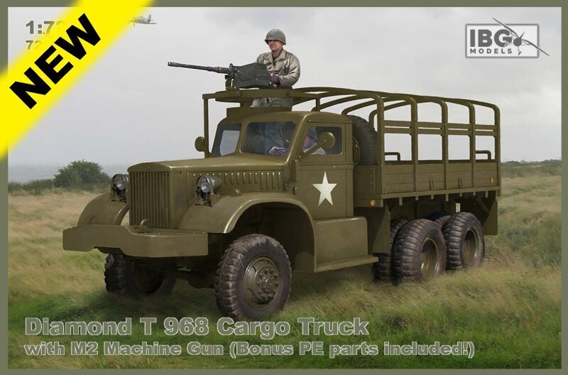 IBG IBG72083 1/72 Diamond T 968 Cargo Truck w/ M2 MG