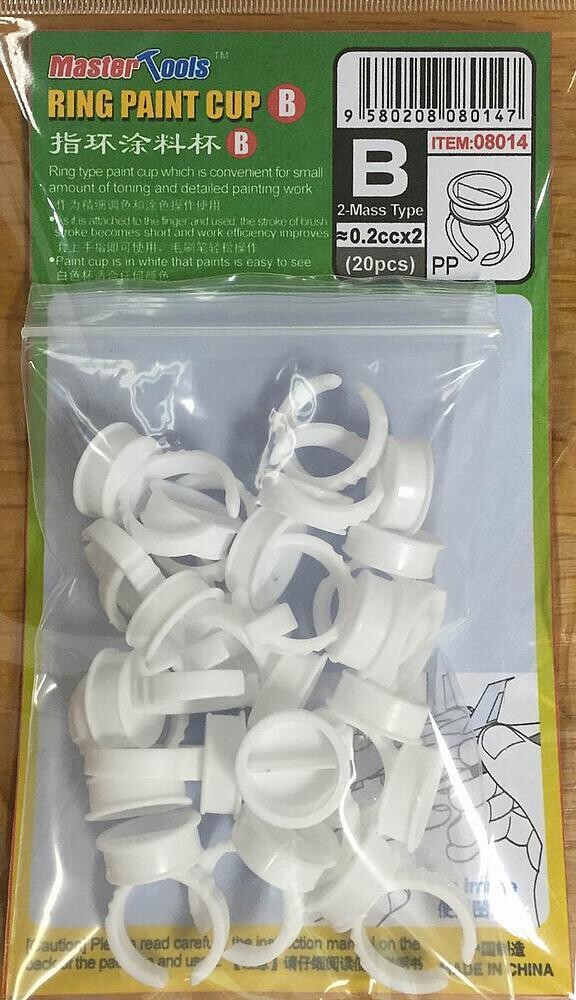 Trumpeter TR08014 Mini-Farbbehälter mit Ring  (Finger)  Set B 2x 0,2ccm (2