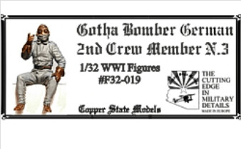 CSM CSMF32019 1/32 Gotha Bomber Germ. 2nd Crew Member No.3