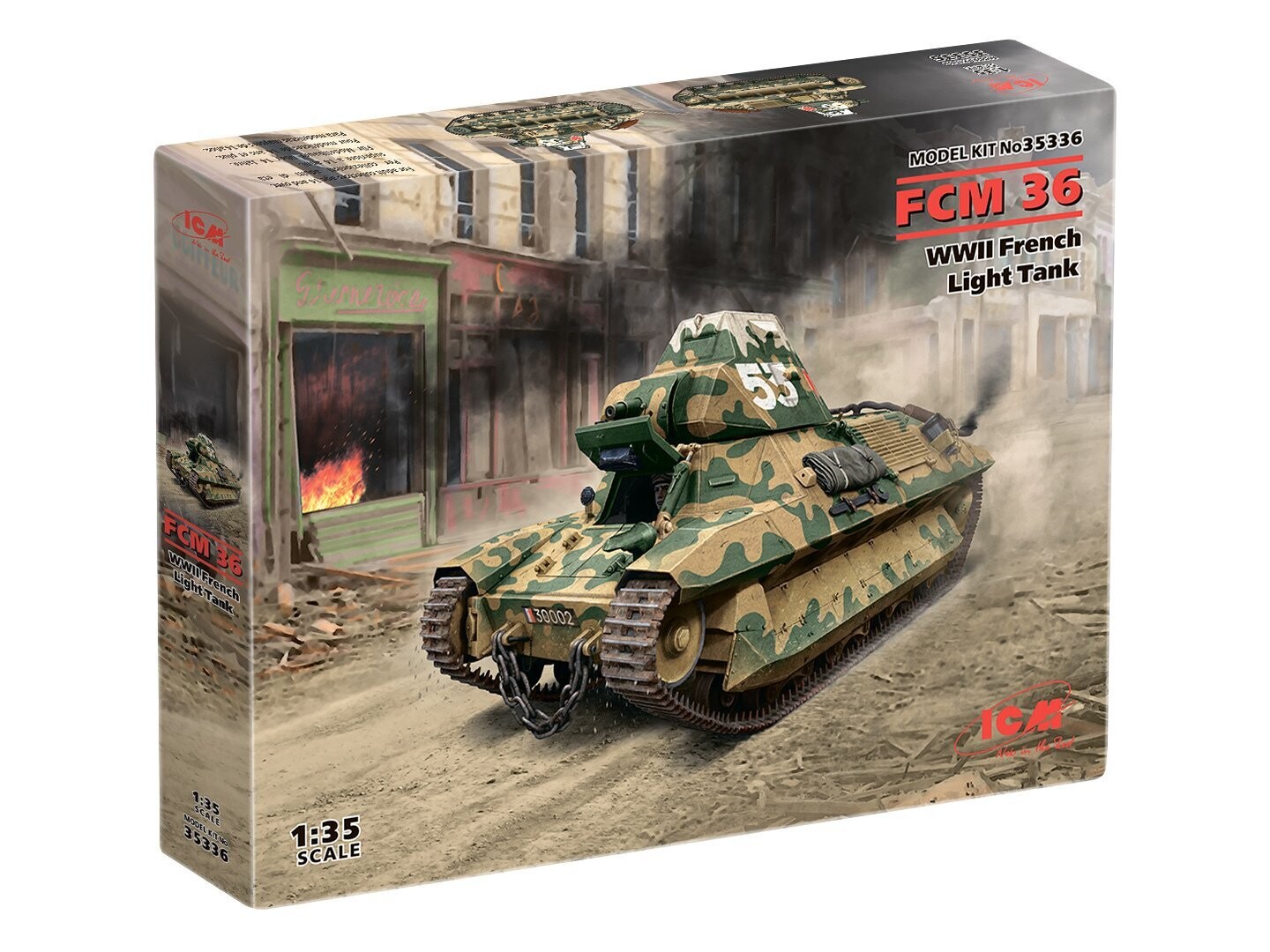 ICM ICM35336 1/35 FCM 36 , WWII French Light Tank