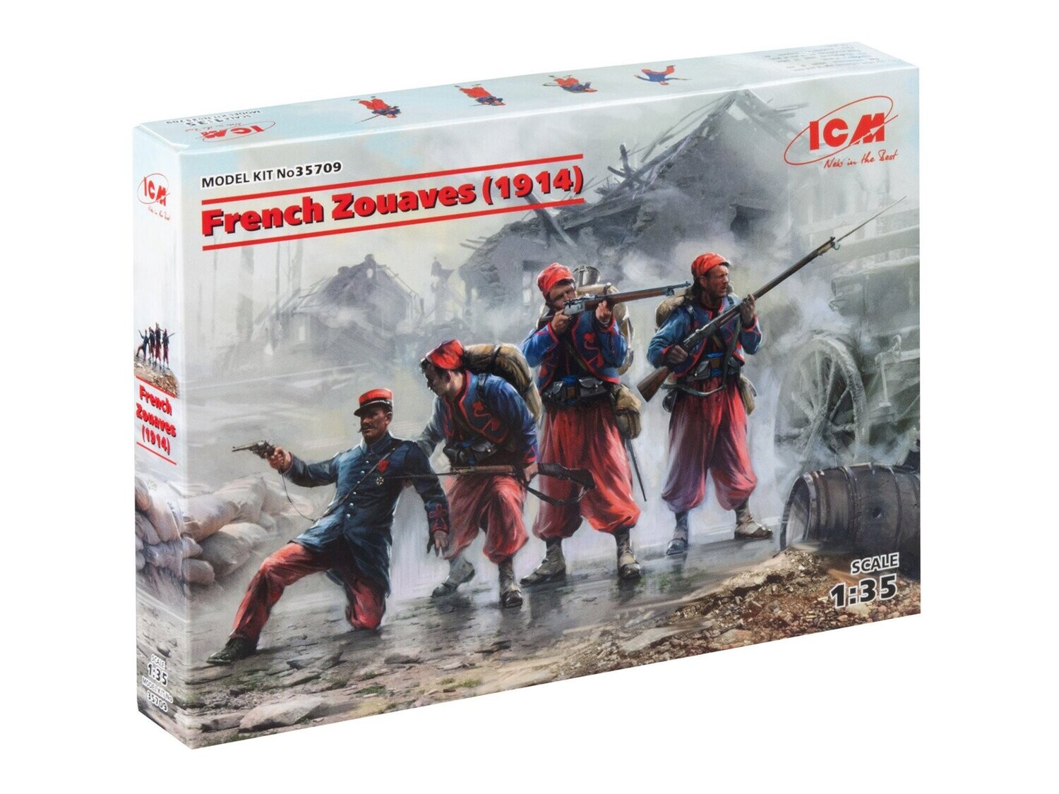 ICM ICM35709 1/35 French Zouaves 1914 (4 Fig.)