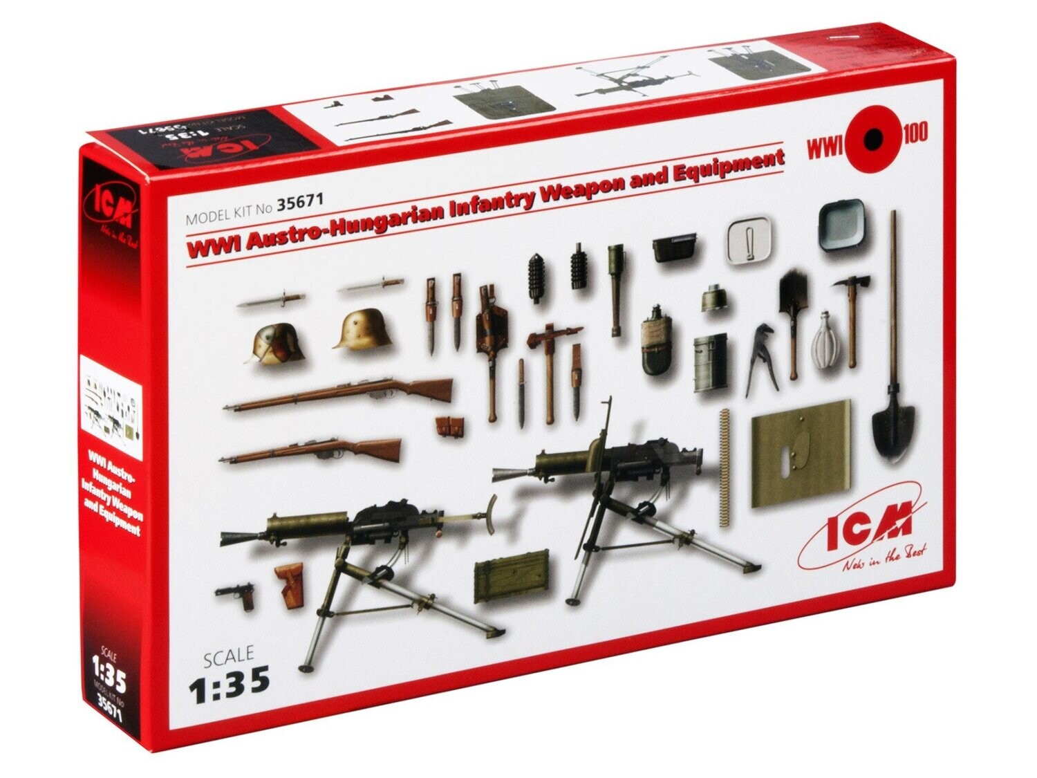 ICM ICM35671 1/35 WWI Austo-Hungarian Infantry Weapons and Equipment