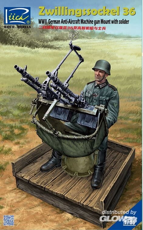 Riich Models RV35047 1/35 WWII German Zwillingssockel 36 Anti-Aircraft MG Mount